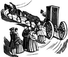 wood-engraving print: En Route for A Sentimental Journey